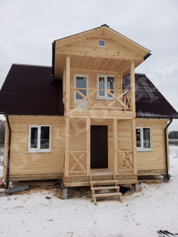 Каркасный дом 7,5x8 в Московской области