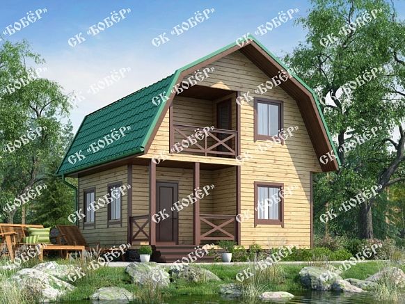 Дачный дом из бруса 6х6