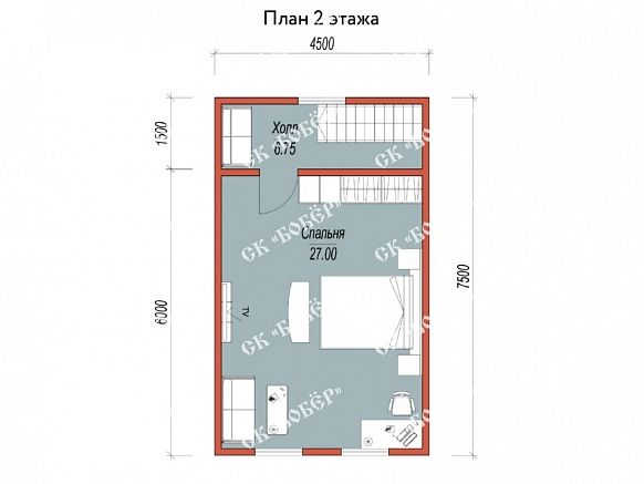 Сруб из бруса 7.5х7.5. фото
