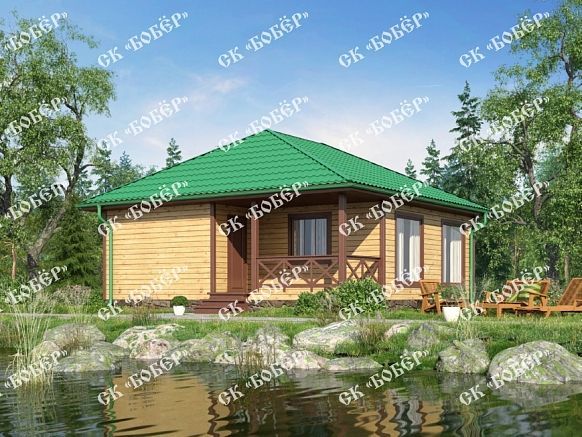 Дом из бруса 8х8