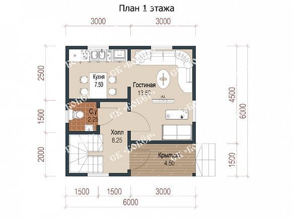 Дом из бруса 6х6. фото