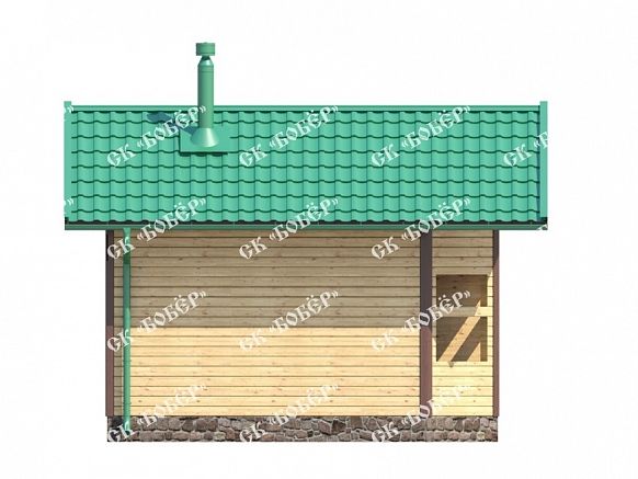 Сруб бани из бруса 4х5. фото
