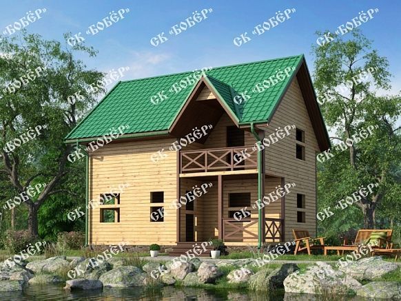 Сруб из брусьев 6.5х6.5