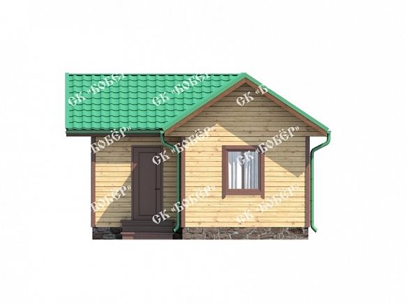 Садовый дом из бруса 6х8. фото
